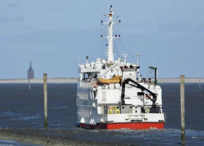 Harlingerland leaving Harlesiel, 26-02-2023