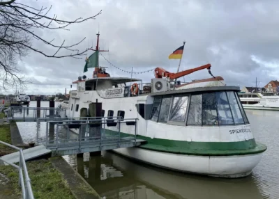 Spiekeroog III as restaurant ship in Leer, 05-03-2023