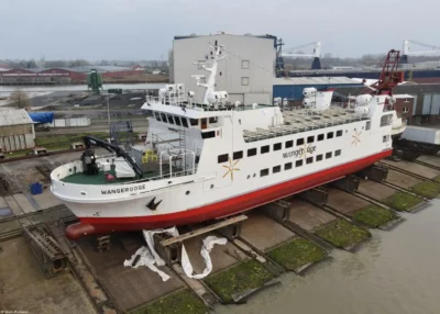 Wangerooge at shipyard SEC in Leer, 02-12-2022