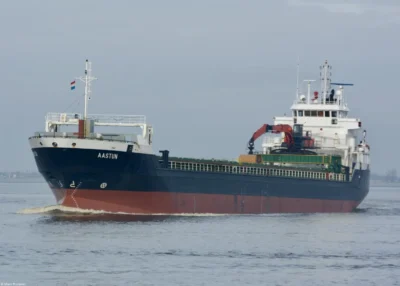 Aastun arriving in Delfzijl, 10-02-2024