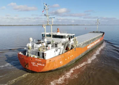 Lady Amalia on river Ems, 17-02-2024