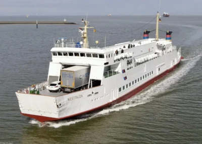 Westfalen arriving in Eemshaven, 17-03-2023