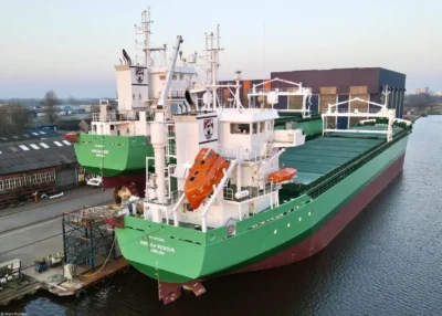Arklow Resolve under construction at shipyard Royal Bodewes, 09-03-2024