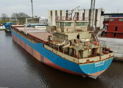 Greetje under construction at GS Yard in Waterhuizen, 14-03-2024