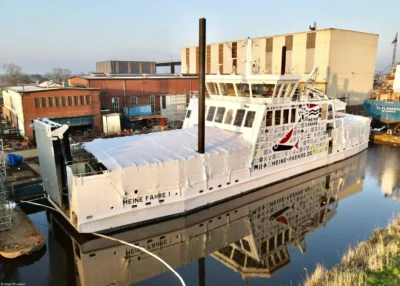 Meine Fähre 1 under construction at GS Yards B.V. in Waterhuizen, 09-03-2024