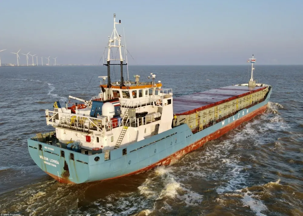 Wilson Loviisa on river Ems outbound Delfzijl, 08-03-2024