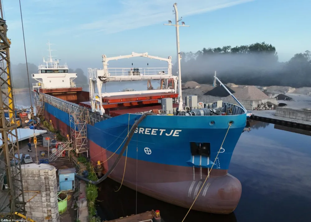 Greetje under construction at GS Yard in Waterhuizen, 27-07-2024