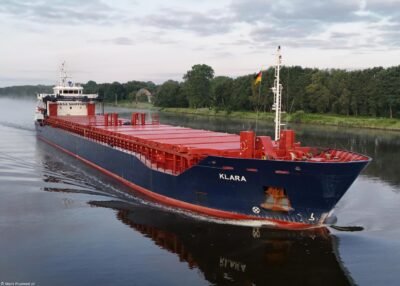 Klara in Kiel Canal passing Hohenhörn, 25-07-2024