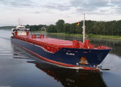 Klara in Kiel Canal passing Hohenhörn, 25-07-2024