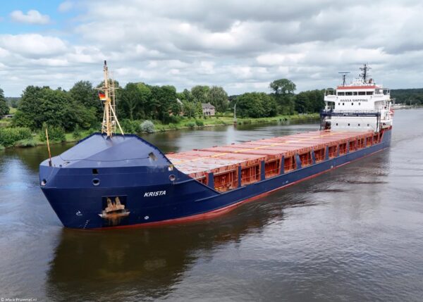 Krista in Kiel Canal passing Hohenhörn, 22-07-2024