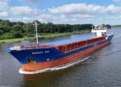Nordica Hav in Kiel Canal passing Rendsburg, 24-07-2024