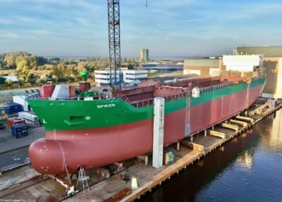 Spiken under construction at shipyard Ferus Smit, 30-06-2024