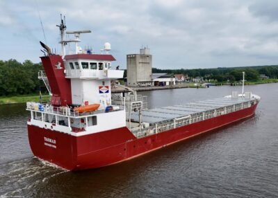 Tasman in Kiel Canal passing Hohenhörn, 23-07-2024
