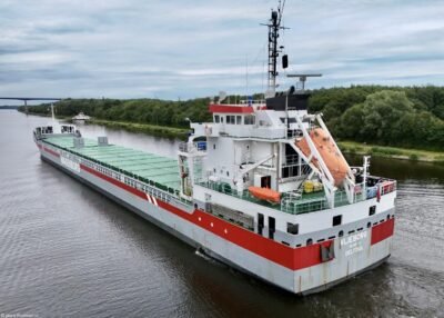Vlieborg in Kiel Canal passing Hohenhörn, 25-07-2024