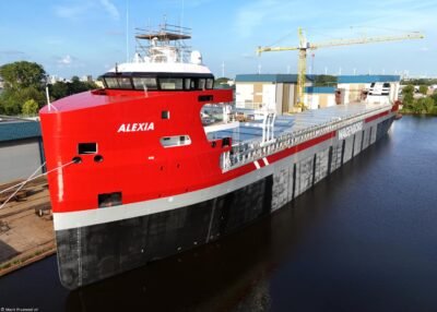 Alexia under construction at shipyard Niestern Sander in Delfzijl, 20-08-2024