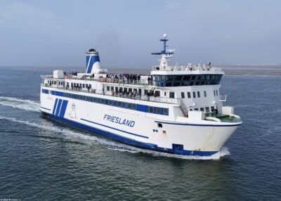 Friesland in the Schuitendiep underway to Terschelling, 25-10-2024