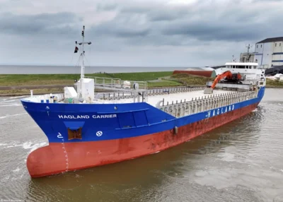 Hagland Carrier leaving Harlingen, 24-08-2024