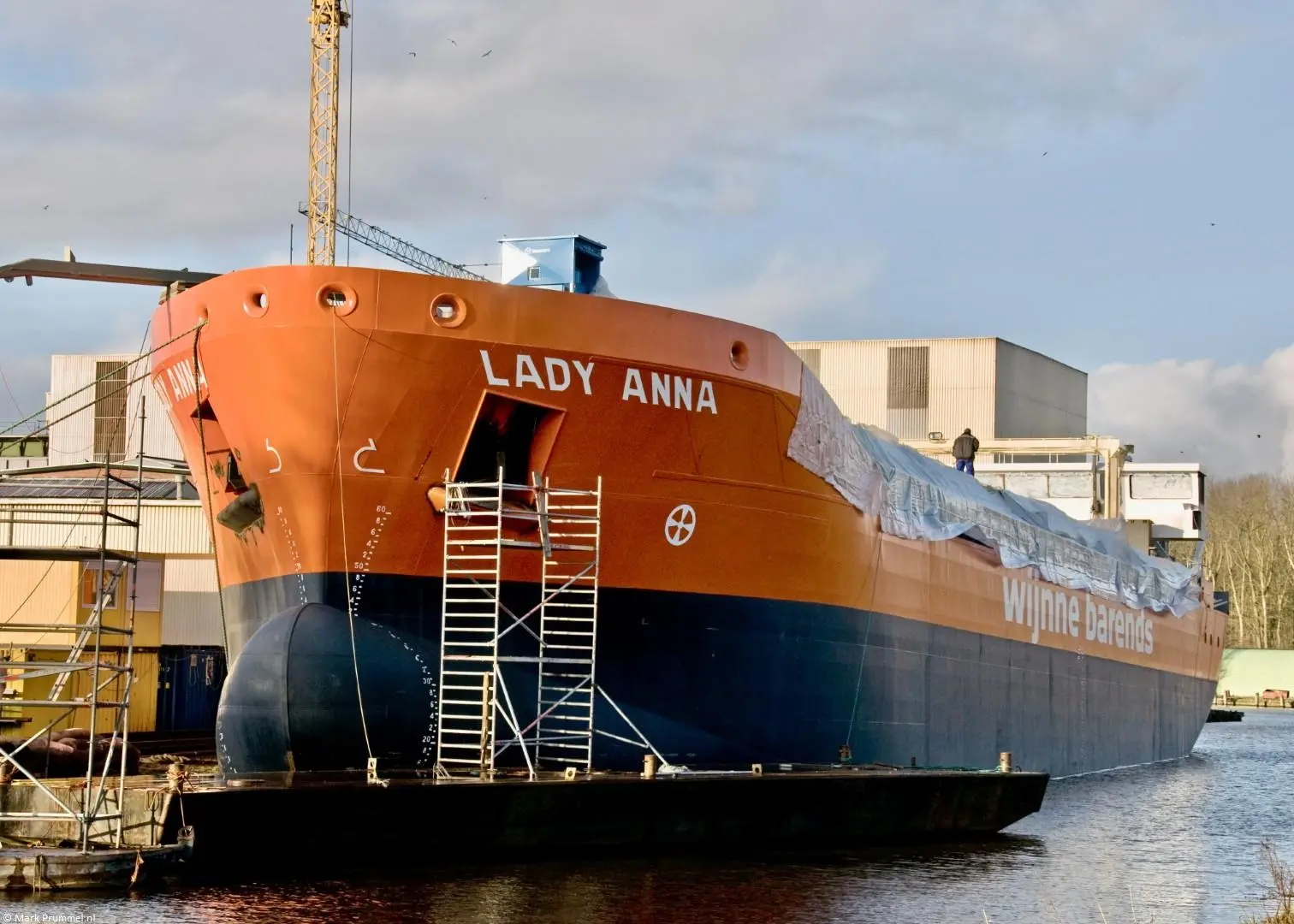 Lady Anna under construction at GS Yard in Waterhuizen, 18-12-2011
