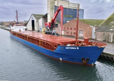 Antonia B moored in Kolding, 21-12-2024