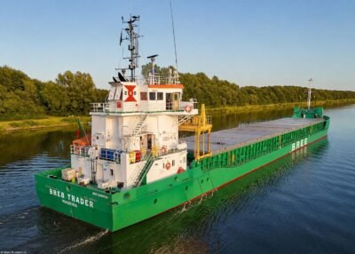 Breb Trader in Kiel Canal passing Hohenhörn, 25-07-2024