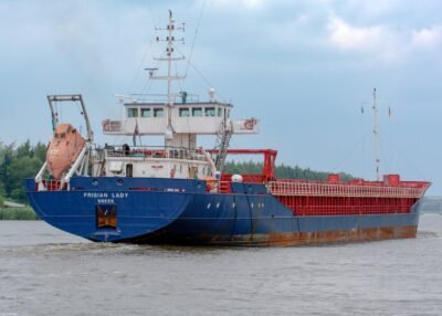 Frisian Lady in Kiel Canal passing Burg, 28-06-2014