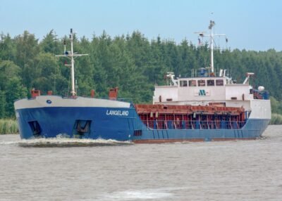 Langeland in Kiel Canal passing Burg, 28-06-2014
