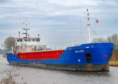 Willeke arriving in Delfzijl, 24-02-2008