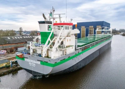 Vissersbank under construction at shipyard Royal Bodewes, 23-03-2025
