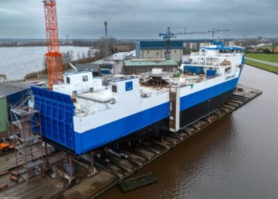 Hawaikinui 2 under construction at shipyard Royal Bodewes B.V. in Foxhol, 15-12-2024