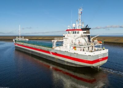Hestia departing from Harlingen to Mariager, 19-04-2025