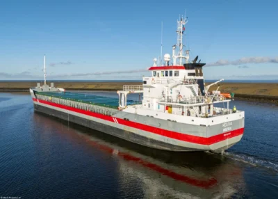 Hestia departing from Harlingen to Mariager, 19-04-2025