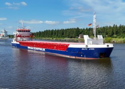 Baltic Steel passing Breiholz in Kiel Canal, 20-06-2025