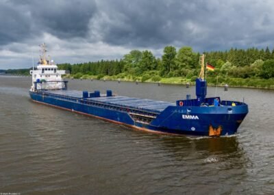 Emma passing Breiholz in Kiel Canal, 23-06-2025