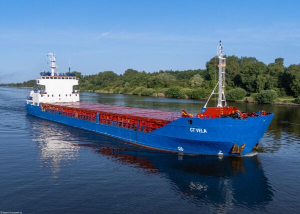GT Vela passing Breiholz in Kiel Canal, 22-06-2025