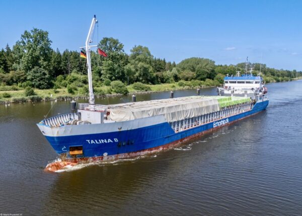 Talina B passing Breiholz in Kiel Canal, 20-06-2025