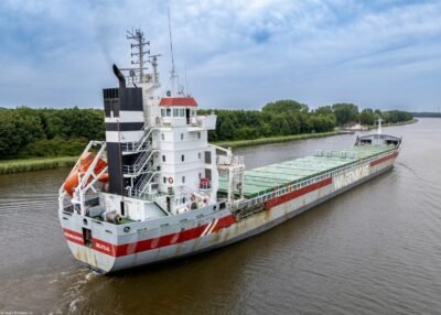 Virginiaborg passing Burg in Kiel Canal, 22-06-2025