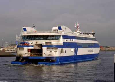 Vlieland arriving for first time in Harlingen, 17-06-2005