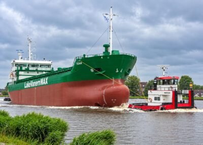 Tidan passing Farmsum underway to open waters, 23-06-2025