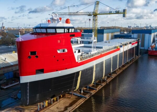 Ariane under construction at shipyard Niestern Sander in Delfzijl, 30-11-2025
