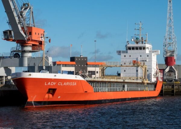Lady Clarissa moored in Delfzijl, 30-11-2025