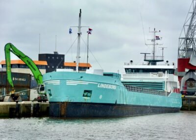 Lindeborg moored in Delfzijl, 26-02-2024