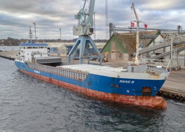 Rikke B moored in Fredericia, 22-12-2025