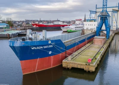 Hull 764 fitting out as Wilson Saturn at Bijlsma Shipyard B.V., 30-12-2025