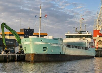 Lindeborg moored in Delfzijl, 26-02-2024