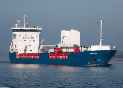 Odda Marie passing Spaarnwoude inbound Amsterdam, 18-01-2026