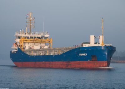 Sommen passing Spaarnwoude inbound Amsterdam, 18-01-2026