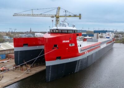 Ariane under construction at shipyard Niestern Sander in Delfzijl, 11-04-2026