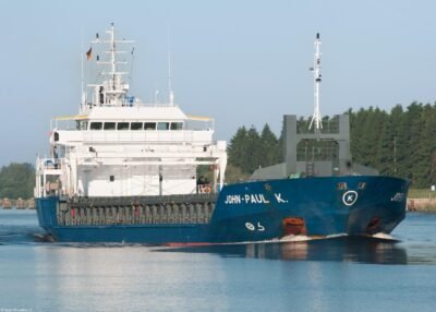John-Paul K. in Kiel Canal passing Breiholz, 30-05-2014