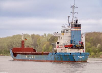 Wilson Pori in Kiel Canal passing Hohenhörn, 24-04-2026