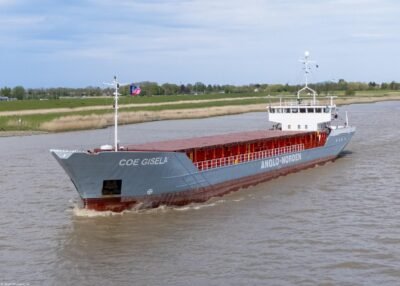 COE Gisela on river Ems passing Leer, 02-05-2026
